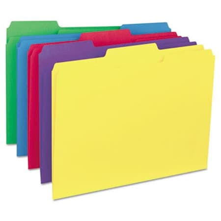 Universal 12306 Recycled Interior File Folders; .33 Cut Top Tab; Letter; Assorted; 100-Box